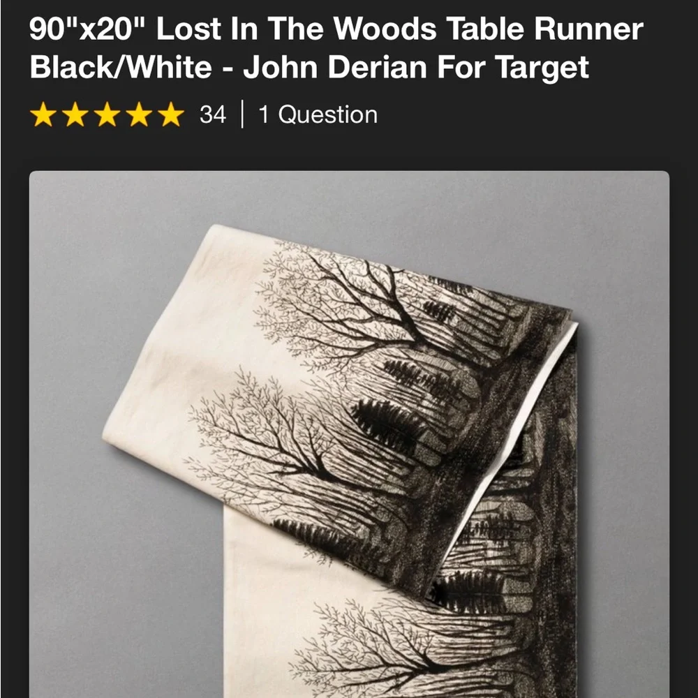 John Derian Lost in The Woods Table Runner